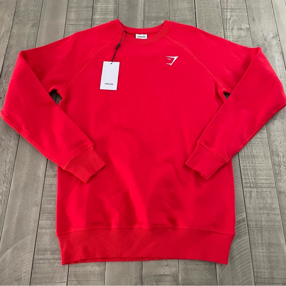 NWT Gymshark Red Crewneck Sweatshirt Size Small